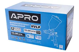 Пневматичний фарбопульт HVLP APRO 600 мл x 1.3 мм ВБ пластик 850032 - мініатюра 4