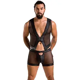 Комплект білизни Passion 053 SET WILLIAM XXL/XXXL чорний