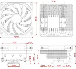 Кулер для процесора ID-Cooling IS-67-XT White (IS-67-XT White) - мініатюра 8