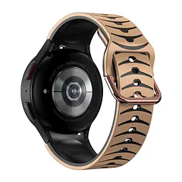 Ремінець для Samsung Galaxy Watch 5 Pro 45mm - бежево-чорний ширина кріплення 20мм силікон Watchbands Scales (W19-9WB61211110) - мініатюра 2