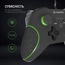 Геймпад GamePro дротовий чорний (MG450B) - мініатюра 8