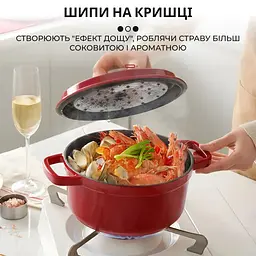 Каструля чавунна TS Kitchen Staub HPFLG1 RED 23 см 3л - мініатюра 5