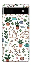 TPU чехол Demsky Cats pattern для Google Pixel 6a