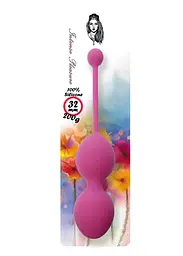 Вагінальні кульки Silicone Kegel Balls Dark Pink - мініатюра 2