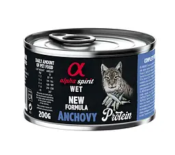 Вологий корм для котів Alpha Spirit Anchovy з анчоусом 200 г as311223