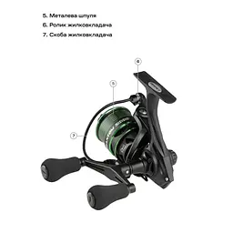Котушка Brain Phantom Match/Bolo Double Handle 2000 9+1BB 6.2:1 - мініатюра 9