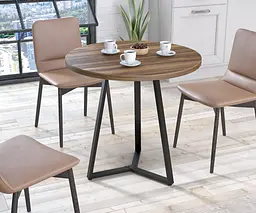 Круглий обідній стіл Трікс Loft Design Діаметр 80 см (Горіх Модена)