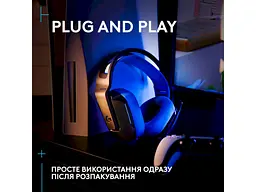 Навушники з мікрофоном Logitech G535 Lightspeed Wireless Black (939-002219) - мініатюра 3