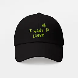 Кепка «I want to leave» чорна - мініатюра 6