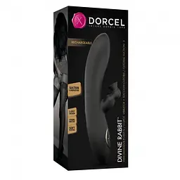 Вібратор-кролик Dorcel Divine Rabbit Вакуумний, 20.5х3.5 см чорний - мініатюра 6