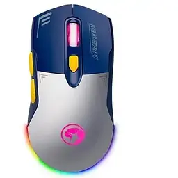 Комп'ютерна миша Marvo M803W WB RGB підсвічування 7 кнопок USB 2.4G бездротова ігрова синій/білий - мініатюра 3