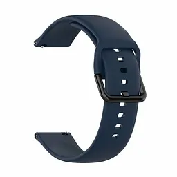 Ремінець силіконовий BeWatch для Xiaomi Amazfit BIP/GTS/GTR L 20 мм Темно-синій (1012389B) - мініатюра 3