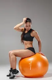 М'яч для фітнесу (фітбол) Power System PS-4012 Ø65 cm PRO Gymball Orange (PS-4012_65cm_Orange) - мініатюра 8