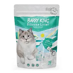 Силікагелевий наповнювач Barry King для котячого туалету з ароматом дитячої пудри 5 л