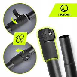 Весло для SUP дошки TSUNAMI 160-215 см регульоване, складне Black (P-5907739316462) - мініатюра 8