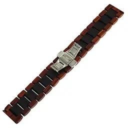 Ремінець з дерева Watchbands Wood Red Black для Samsung Gear S3 Samsung Galaxy Watch 46mm Silver (WB0020WOODLIGHTBLACK) - мініатюра 3