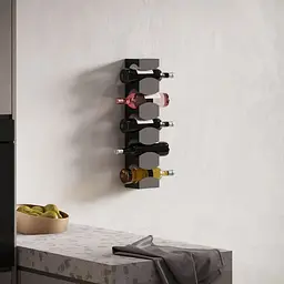 Полиця-тримач для вина Nice & Cozy S-Wine на 5 пляшок чорна - мініатюра 3