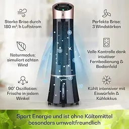 Мобільний кондиціонер-вентилятор Klarstein Skyscraper Ice 4-в-1 (10035835) - мініатюра 3