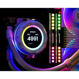 Система водяного охолодження ID-COOLING Space LCD SL360 White [148459] - мініатюра 11
