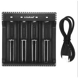 Зарядний пристрій для акумуляторів Liitokala 4 Slots, LED, Li-ion, 10430/10440/14500/16340/17670/18500/18650/26650/25500/26700 (Lii-L4)