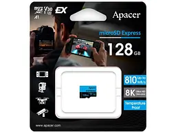 Карта пам'яті Apacer microSDXC Class 10 UHS-I U3 A1 Express 128 GB (AP128GMCEXG3X17-RA) - мініатюра 2