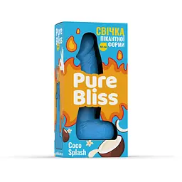 Свічка член Pure Bliss Coco Splash Blue, 18 см - мініатюра 6