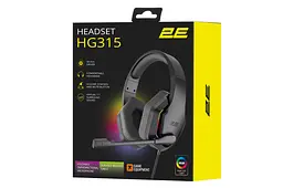 Ігрові навушники з мікрофоном 2E GAMING HG315 Black, 7.1, USB-A, RGB, 2 м - мініатюра 2