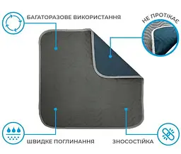 Пелюшка багаторазова для собак Wow Pets Training 50 х 60 см - мініатюра 2
