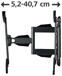 Кріплення ТВ поворотне TV-WB 32-65 чорний Hama teh0013033 - мініатюра 6