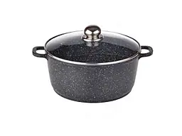 Каструля BENSON 2,2л мармурове покриття, скляна кришка BN-305