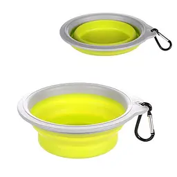 Flamingo Travel Bowl Bubo фламінго бубо складна миска з карабіном для собак і котів 15х13,8х4,8 см