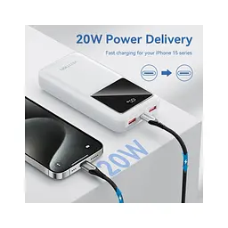 Батарея універсальна Vention 20000 mAh 22.5W Black LED Display Type (FHLB0) - мініатюра 8