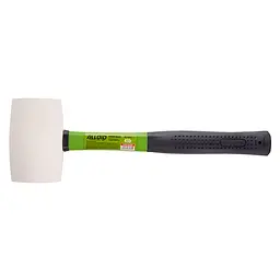 Киянка гумова Alloid з ручкою із фібергласу біла 450 г (RM-15450F)