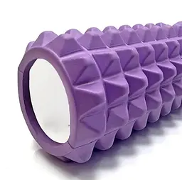 Масажний ролик (роллер) PowerPlay 4406 EVA Massage Roller Фіолетовий 45x12 см (PP_4406_Purple) - мініатюра 3