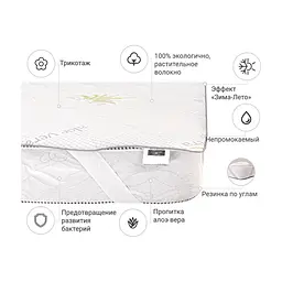 Наматрацник MirSon №1023 Alberto Cotton Seasons Aloe Vera 70х130 см (2200001498495) - мініатюра 3