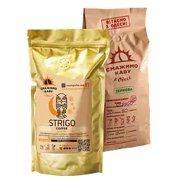 Свіжообсмажена кава в зернах Strigo Blend 20A/80R, бленд, 100 г