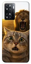 Чохол Demsky Shocked cat and lion для Oppo A57s
