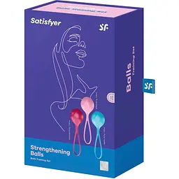 Вагінальні кульки Satisfyer Strengthening Balls діаметр 3.8 см 62-82-98 г монолітні 3 шт. - мініатюра 2