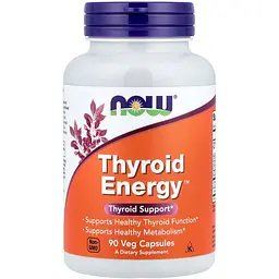 Добавка для щитовидної залози Now Foods Thyroid Energy 90 вегетаріанських капсул