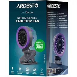 Вентилятор Ardesto OneBreeze настільний/настінний 9 см сірий (FT-M83GR) - мініатюра 9