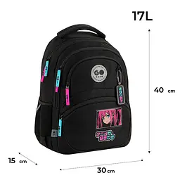 Рюкзак GoPack Education 175M-2 Anime girl Чорний (GO26-175M-2) - мініатюра 2