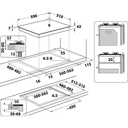 Газова варильна поверхня Whirlpool GOA 6425/NB1 [95568] - мініатюра 5