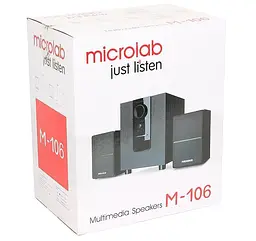 Microlab Акустична система M-106 2.1, 10W, mini-jack, чорний - мініатюра 6