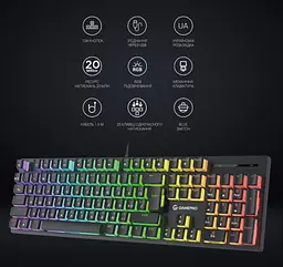 Клавіатура ігрова механічна GamePro GPMK-85 Black USB Red Switch - мініатюра 5
