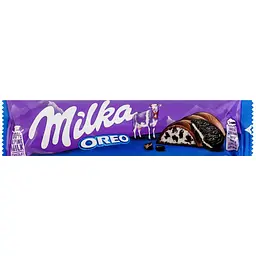 Шоколад Milka з кремовою начинкою та шматочками печива Oreo 37 г