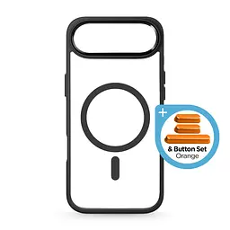 Чехол Apple iPhone 17 Air, Unit MagSafe, черный, прозрачный, магсейф, противоударный, магнитный, панель-накладка с поддержкой MagSafe, с поддержкой беспроводной зарядки, TPU+PC, защита всего корпуса, ударопрочный, ArmorStandart (ARM90582) - мініатюра 2