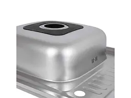 Мийка накладна Brinex 600х500х160мм 1 6050-L, Satin 0,6мм BRIN6050LSAT06 - мініатюра 6