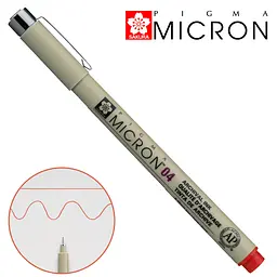 Лінер Sakura PIGMA MICRON (0.4), 0,4 мм червоний