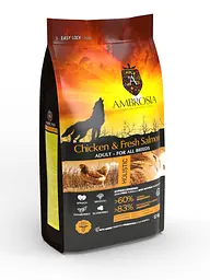 Уцінка. Корм сухий Ambrosia Grain Free Dog Adult Chicken & Fresh Salmon для дорослих собак усіх порід з куркою та свіжим лососем 12 кг 09.10.26 - мініатюра 2
