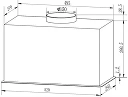 Витяжка Interline SENSE BL A/60 PB/2/T/INV - мініатюра 10